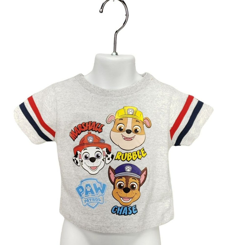 Nickelodeon Pawโ Patrol Gray ringer Marshall Rubble Chase 12 MONTHS tee shirt